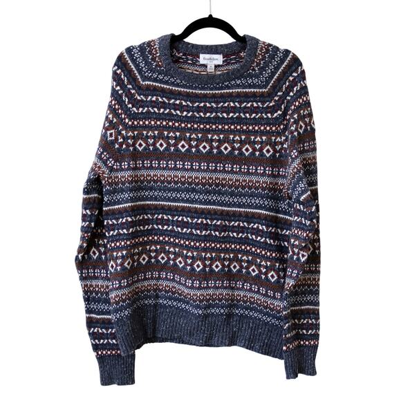 Men's Grandpa Crewneck Sweater Long Sleeve Stripes Medium - Picture 1 of 6